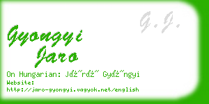 gyongyi jaro business card